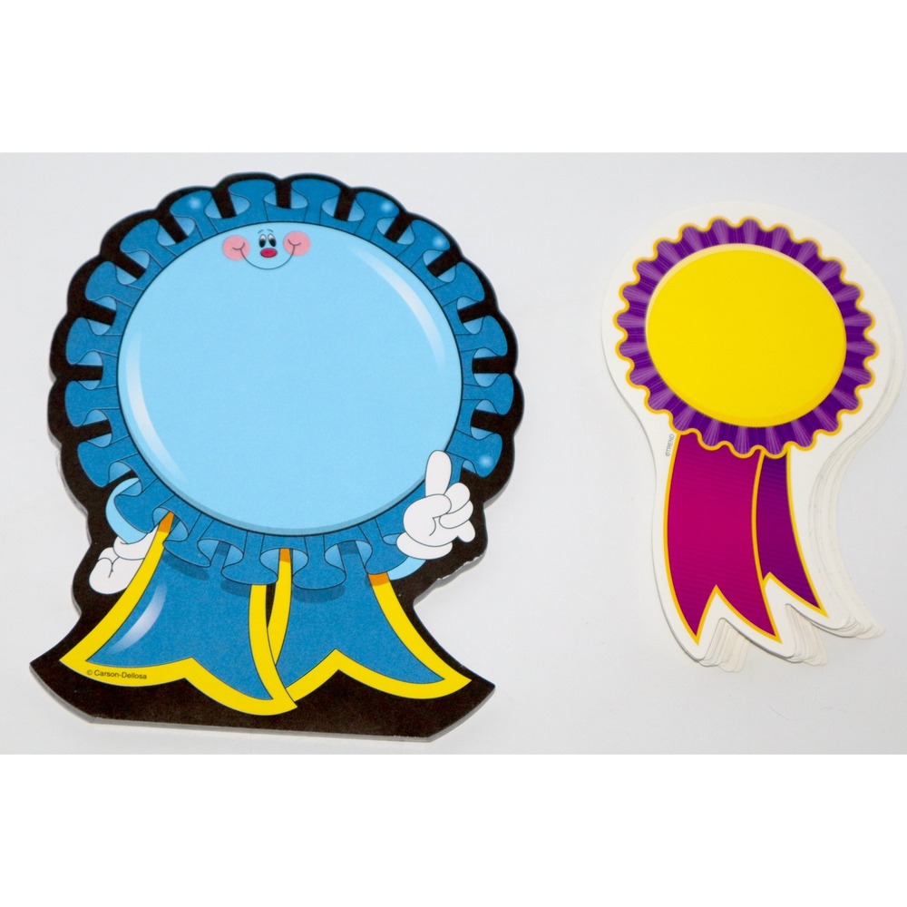 Vintage Carson Dellosa Novel Notes & Trend Award Ribbon Cutouts Teacher Lot